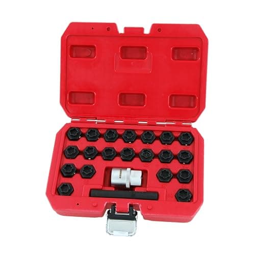 Image of Neilsen CT4132 22pc Locking Wheel Nut Key Set Compatible with BMW Models – Includes 22 Keys with 1/2in Drive Socket Adaptor, Durable Storage Case, Ideal for Locking Wheel Bolts