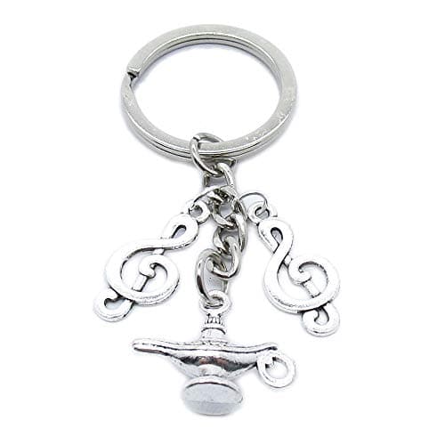 Image of 1 Piece Keychain Keyring Jewellery Clasps Suppliers SH8O6R Lamp Magic Genie Aladdin Note Musical Music