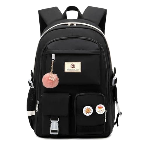 Image of LIGUL Laptop Backpacks 15.6 Inch School Bag College Backpack Anti Theft Travel Daypack Large Bookbags for Teens Girls Women Students (Black, Large)