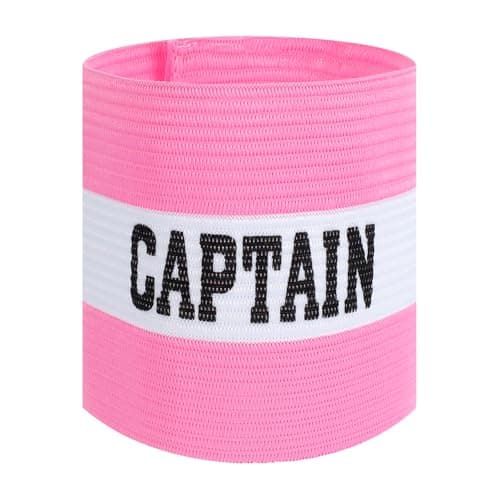 Image of Sorcristy Captain Arm Bands, Unisex Captain Armband Soccer, Adjustable Elastic Arm Band, Soccer Captain Armband Youth Band Soccer Sports Accessories for Adults, Youths (Pink)