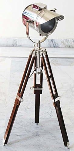 Image of UK Gift Nautical Lamp Collectible Searchlight Spot Light Studio Table Lamp W/Tripod Stand