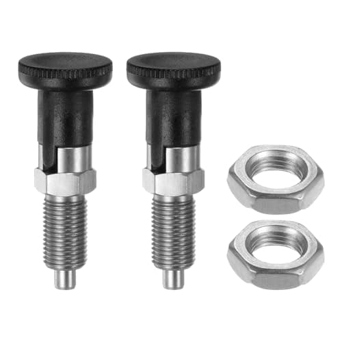 Image of sourcing map 2pcs Push Fit Ball Nose Spring Plunger M10x1 Thread Length 5mm Pin Dia Stainless Steel Self-Locking Plunger Retractable Index Plunger for Industrial Equipment