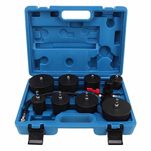 Image of Turbo Test Kit, Turbo System Test Kit, 9 Pcs Turbo System Leakage Tester Turbocharger Air Pressure Boost Leak Test Kit with Pressure Gauge Tester