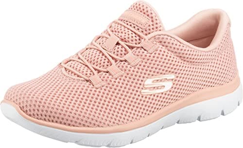 Image of Skechers Women's Summits 12985 Trainers, Rose Mesh/ White Trim, 6 UK