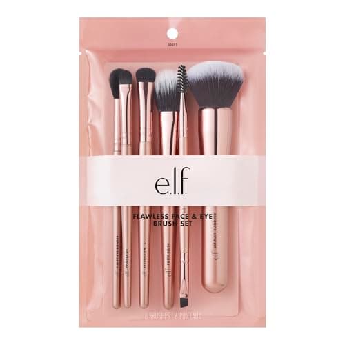 Image of e.l.f. Flawless Face & Eye Brush Set, 6-Piece Brush Collection, Brushes For Face, Eyes & Brows, Made With Synthetic Bristles, Vegan & Cruelty-Free