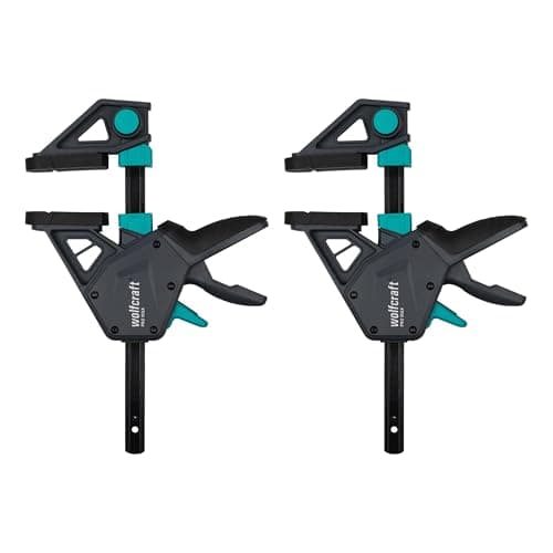 Image of wolfcraft 2 one Hand Clamps PRO MAX I 8665060 I 250 kg Clamping Force for The Highest Professional Demands I high Holding Force I 150 mm Clamping Width I Made in Europe