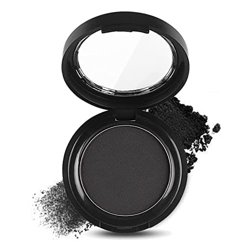 Image of Black Matte Eyeshadow Palette with High Pigment, Sweatproof Shadow, Mirror & Brush