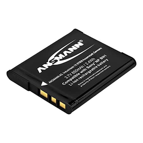 Image of ANSMANN Li-Ion 3.7V Camera Battery Replacement For NP-BN1 [Pack of 1] Compatible with Sony Cameras Incl Sony Cyber-shot DSC-J10, Cyber-shot DSC-TX5, Cyber-shot DSC-W510 & Many More - 5 Year Warranty