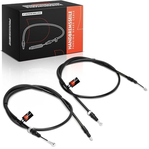 Image of Frankberg 2x Handbrake Cable Rear Compatible with Talento Box 296 NV300 Box X82 NV300 Estate X82 Vivaro B Box X82 Trafic III Box FG Replace# 365312075R