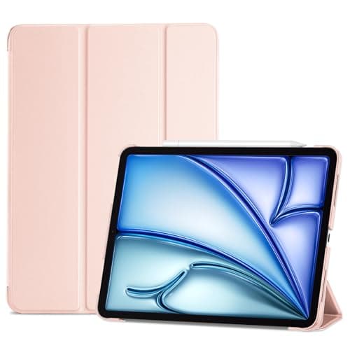 Image of ProCase Smart Case for iPad Air 11-inch M4 (2026, 8th Gen) / M3 (2025) / M2 (2024) & 10.9 Inch iPad Air 5th (2022) & 4th (2020) – Protective Hard Back Cover with Auto Sleep/Wake - Pink
