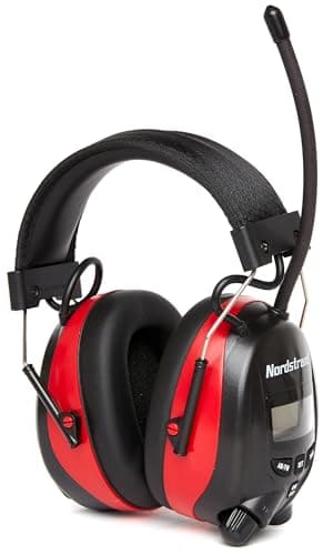 Image of Nordstrand Electronic Ear Defenders - Headphones with Radio Built In - Wireless AM FM Radio Ear Defender Muffs for Adults - Safety Headset with Hearing Protection & Noise Reduction NRR 25dB