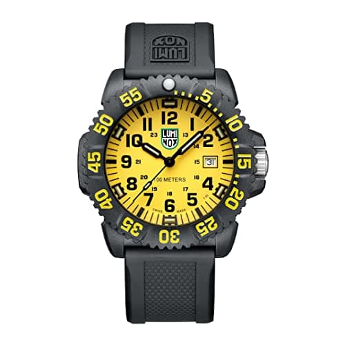Image of Luminox - G Collection Sea Lion X2.2055.1 - Mens Watch 44mm - Military Watch with Black Case/Band/Dial Yellow Numbers Date Function - 100m Water Resistant - Mens Watches - Swiss Made