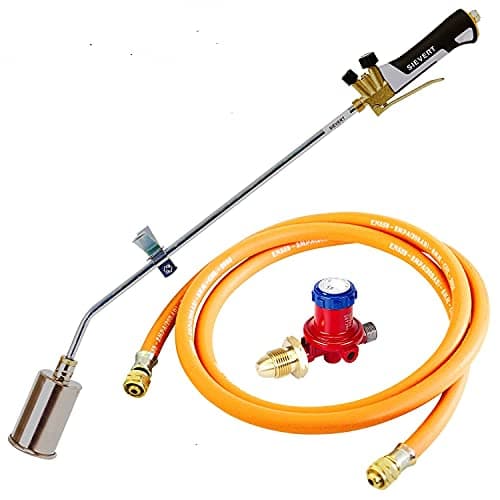 Image of Sievert Pro 88 Propane Gas Roofing Torch 500mm neck + 5m Hose + Regulator plumbing heating felt bitumen roofing