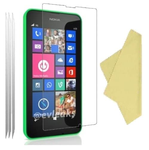 Image of TeKKno® 3x Clear Plastic PET LCD Screen Protector Cover Guards for Nokia Lumia 630/635