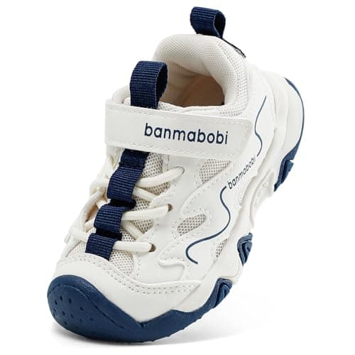 Image of MK MATT KEELY Boys Girls Trainers Toddlers Walking Running Shoes Breathable Outdoor Sports Sneakers for Little Kids,Navy,Size 9.5 UK Child