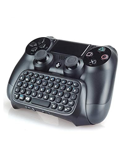 Image of Numskull Official Sony PlayStation 4 Bluetooth Wireless Mini Keyboard Gadget, Wireless Bluetooth Chat Pad with Voice Chat Speaker for PS4 DualShock 4 Controller