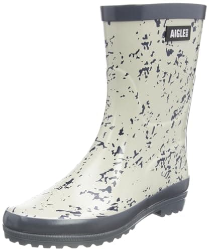 Image of Aigle Women's Eliosa Bott Pt Rain Boot, Snow Print, 7.5 UK