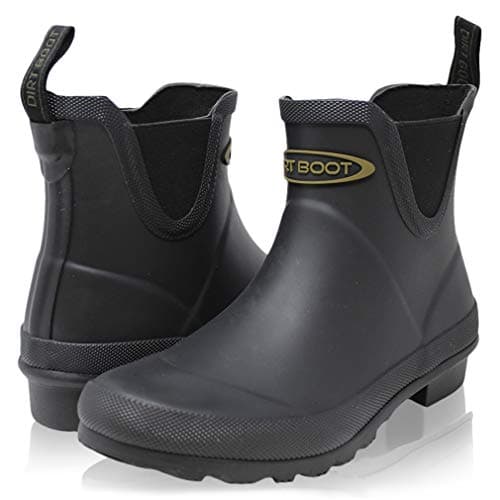 Image of Dirt Boots Neoprene Waterproof Equestrian Slip On Stable Muck Yard Chelsea Boots (Black, 11)