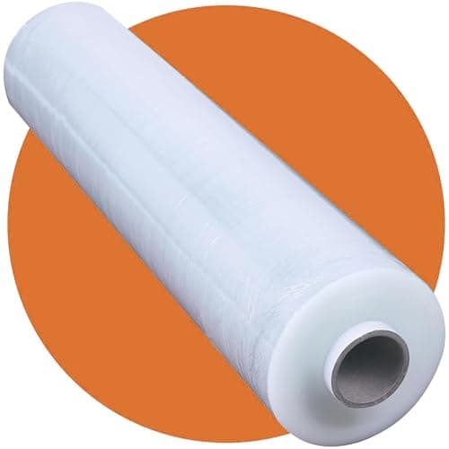 Image of Roe Tenpo Stretch Shrink Wrap Roll - 400mm X 250m, Strong, Water & Moisture Proof, Industrial Strength Cling Film, Plastic Wrap, for Luggage, Pallet Wrap & Packaging (Clear, 1 Roll)