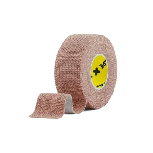 Image of SPORTTAPE Tan EAB Fabric Strapping Tape - 2.5cm x 4.5m | Plaster Tape for Finger & Toe Taping, Holding Dressings, Splinting | Non-Tear Elastic Adhesive Bandage for Sport, Medical, First Aid