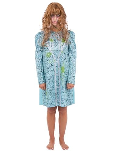 Image of Exorcist Regan Smock TopSmiffys Official The Exorcist Regan Costume Smock Dress Womens Licensed Horror Fancy Dress Outfit for Halloween Parties and Scary Movie Events, small