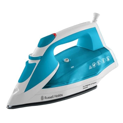Image of Russell Hobbs Supreme Steam Iron, Powerful Vertical steam Function, Non-Stick Stainless Steel Soleplate, Easy Fill 300ml Water Tank, 110g Steam Shot, 40g Continuous steam, 2m Cord, 2400W, 23040