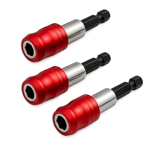Image of Saipor 3pcs 1/4” Hex Shank Magnetic Screwdriver Bits Holder Quick Release Drill Bit Extension Bar Chuck Adapter Quick Change Socket Screw Driver Drill Bit for Hand-held Drivers or Power Drill, 60mm