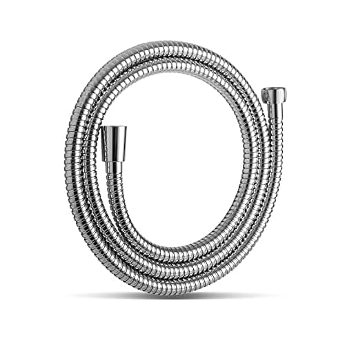 Image of OFFO Shower Hose,Stainless Steel Replacement High Pressure Shower Pipe Anti-Kink Shower Hose for Bath Taps Chrome,1.5m