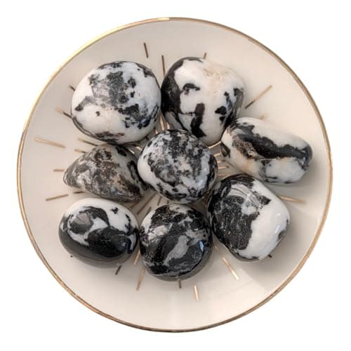 Image of 1x Zebra Agate Tumbled Stone 10-25mm, Yin & Yang, Balance Crystal, Anti-Apathy, Genuine & Ethically Sourced, UK Crystal Shop