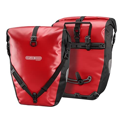 Image of Ortlieb Unisex's Back-Roller Classic QL2.1 Bicycle Bag (1 Pair) -Black/Red, 40 Litre