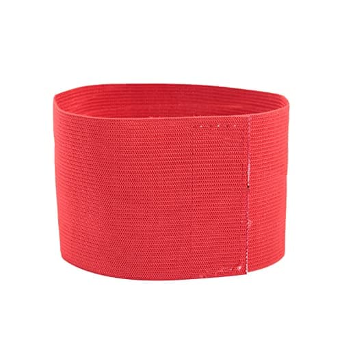Image of Captain Armband, Durable Breathable & Adjustable Football Soccer Referee Band for Team Sports (Red)