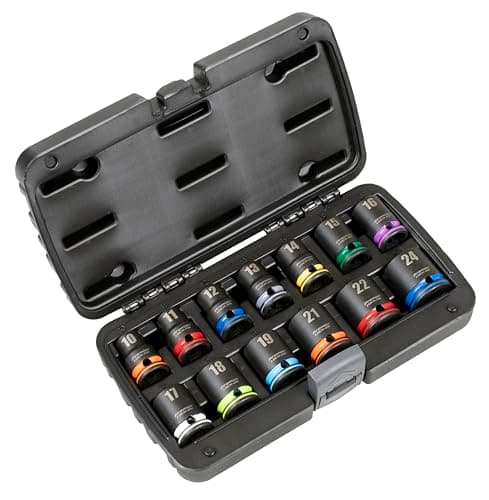 Image of Sealey Premier 13pc 1/2" Sq Drive Lock-On™ Impact Socket Set 6pt Metric - AK56160M