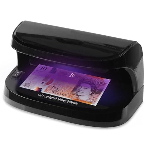 Image of MxMan Counterfeit Money Detector - UV LED Light Fake Counterfeit Money Detector for All Businesses - Note Checker Easily Spots Fake Money Notes - Money Checker to Test ID Authenticity - British Brand