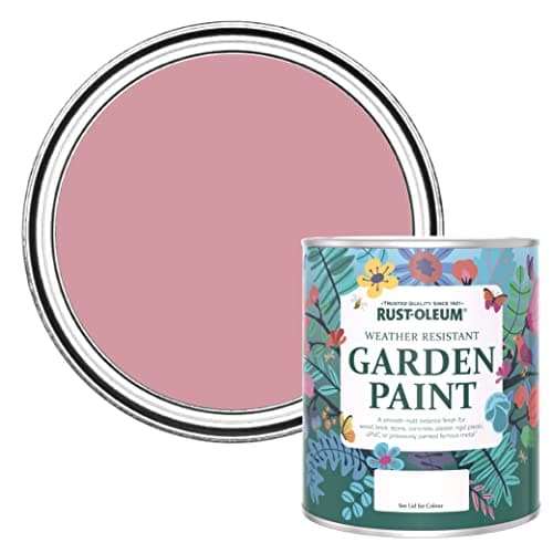 Image of Rust-Oleum Pink Mould Resistant Garden Paint in Matt Finish - Dusky Pink 750ml