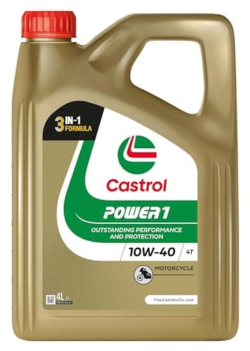Image of Castrol POWER1 4T 10W-40 Motorcycle Oil 4L, White