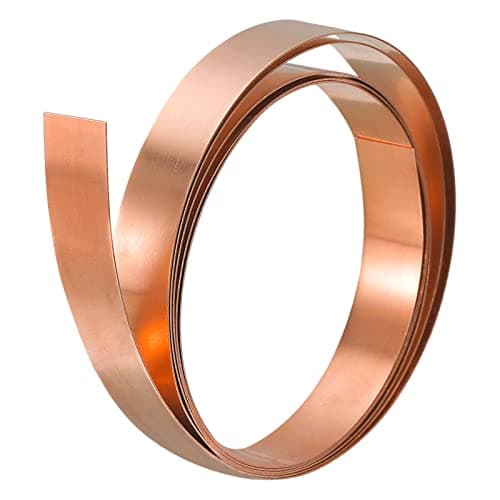 Image of sourcing map Copper Sheet Roll, 3000mm x 10mm x 0.1mm 99.9% Pure Copper Strip Metal Foil Plate for Electrical DIY Projects