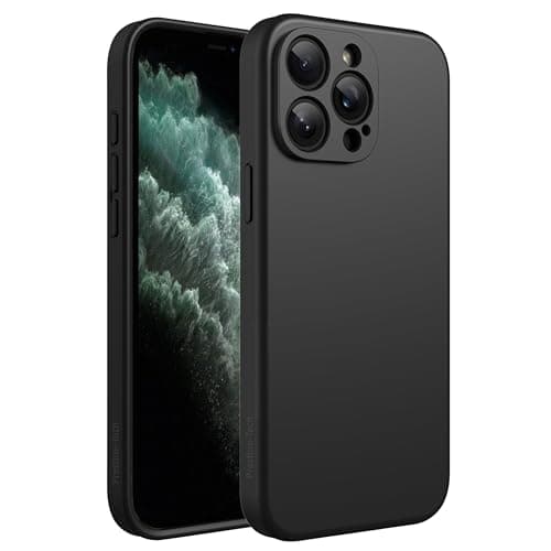 Image of Pristine-Tech Liquid Silicone Case for iPhone 11 Pro, Slim Liquid Silicone Soft Gel Rubber Case Cover for iPhone 11 Pro(2019) 5.8 inch-Black
