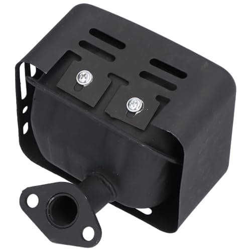Image of Muffler Exhaust, Generator Silencer with Washer for GX120, GX160, GX200, 168F, Suitable for 2.6in, 3.9in, 5.2in Gasoline Engine, Generator, (black)