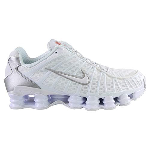 Image of Nike Nike Shox Tl, Men's Track & Field Shoes, Multicolour (White/White/Metallic Silver/Max Orange 000), 9 UK (44 EU)