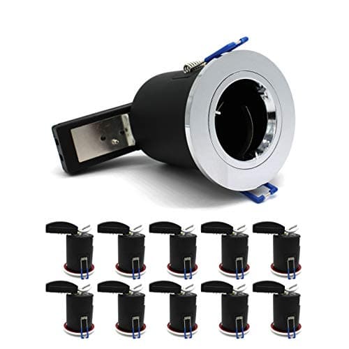 Image of 10 X Sanlumia LED Fire Rated Downlight Can GU10 Recessed Ceiling Twist & Lock Downlight IP20 Chrome