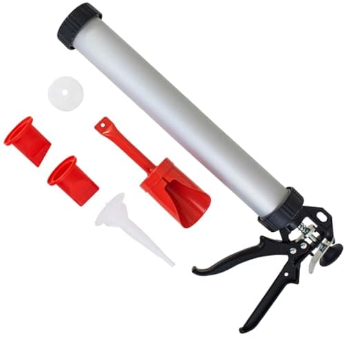 Image of Professional Mortar Pointing & Grouting Gun Set DIY Heavy Duty Bricks Paving Slabs Cement Tile Sealant Caulking Assorted Interchangeable Nozzles Hand Tools UK FREE P&P