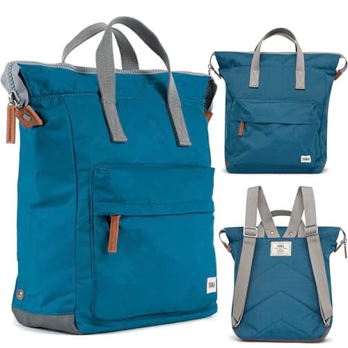 Image of ROKA Bantry Tote Backpack for Women, Men & Kids - Medium Backpack with Laptop Compartment & Multi Pockets for Work, School & Travel - Marine Blue