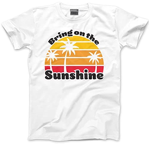 Image of HotScamp Bring on The Sunshine - Mens Unisex T-Shirt - Retro Summer 3XL White