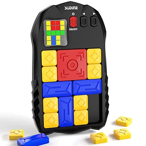 Image of TEMI Handheld Slide Puzzle Games, 500+ Levels Super Slide Game Brain Teaser Puzzles Travel Fidget Toys Party Games Console STEM Learning Toys Kids Gift Kids Teens Adults