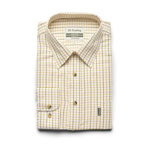 Image of U.S Trading Men's Classic Checkered Tattersall Country Style Long Sleeved Champion Shirt (UK, Alpha, L, Regular, Regular, Green)