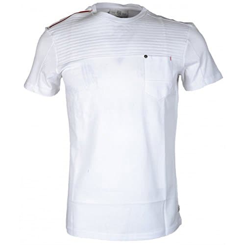 Image of 883 Police Mens Piero White Regular Fit Crew Neck Short Sleeve T-Shirt Tee Top