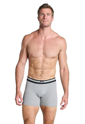 Image of Jockey Men's Cotton Stretch Boxer Trunk - 3 Pack, Black Stripe, 2XL