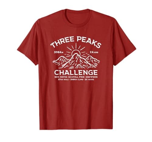 Image of Three Peaks Challenge - UK National 3 Peak Vintage Mountains T-Shirt