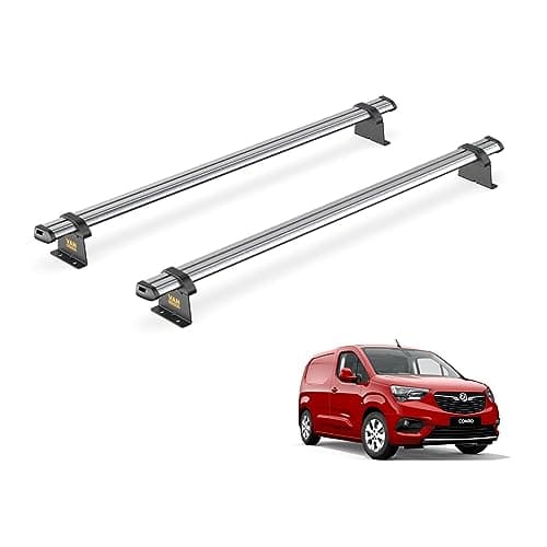 Image of Van Guard Trade Roof Rack for Vauxhall Combo E (2018+) 2 Steel Roof Bars [Only Suitable for Models with Twin Rear Doors] - UltiBar Trade - SB338-2