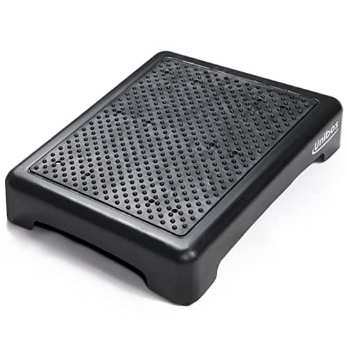 Image of Unibos Black Indoor & Outdoor Half Step Mobility Aid Portable Step with Anti Slip Protection and Water Drainage Hole Mobility Step